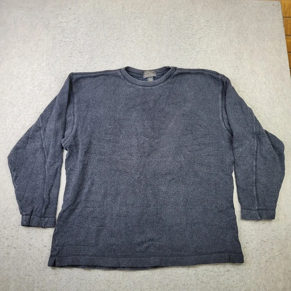 Banana Republic Cabin Wear Sweater Mens XL Gray Round Neck Pullover Fisherman